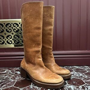 AE Outfitters Brown Leather Knee High Boots Size 6